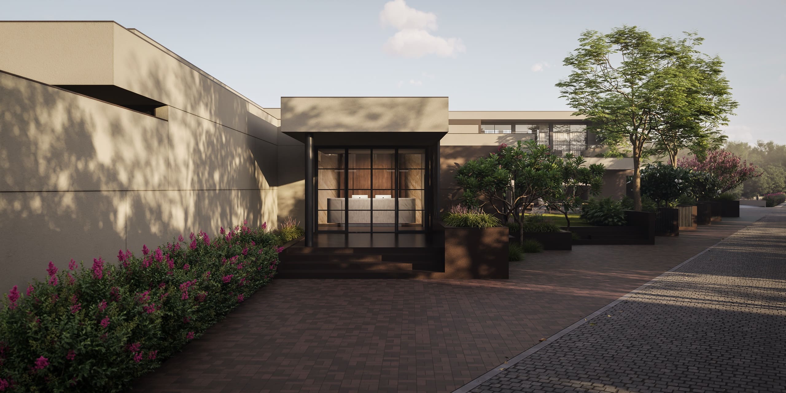 Gathering space at the Anahata clubhouse