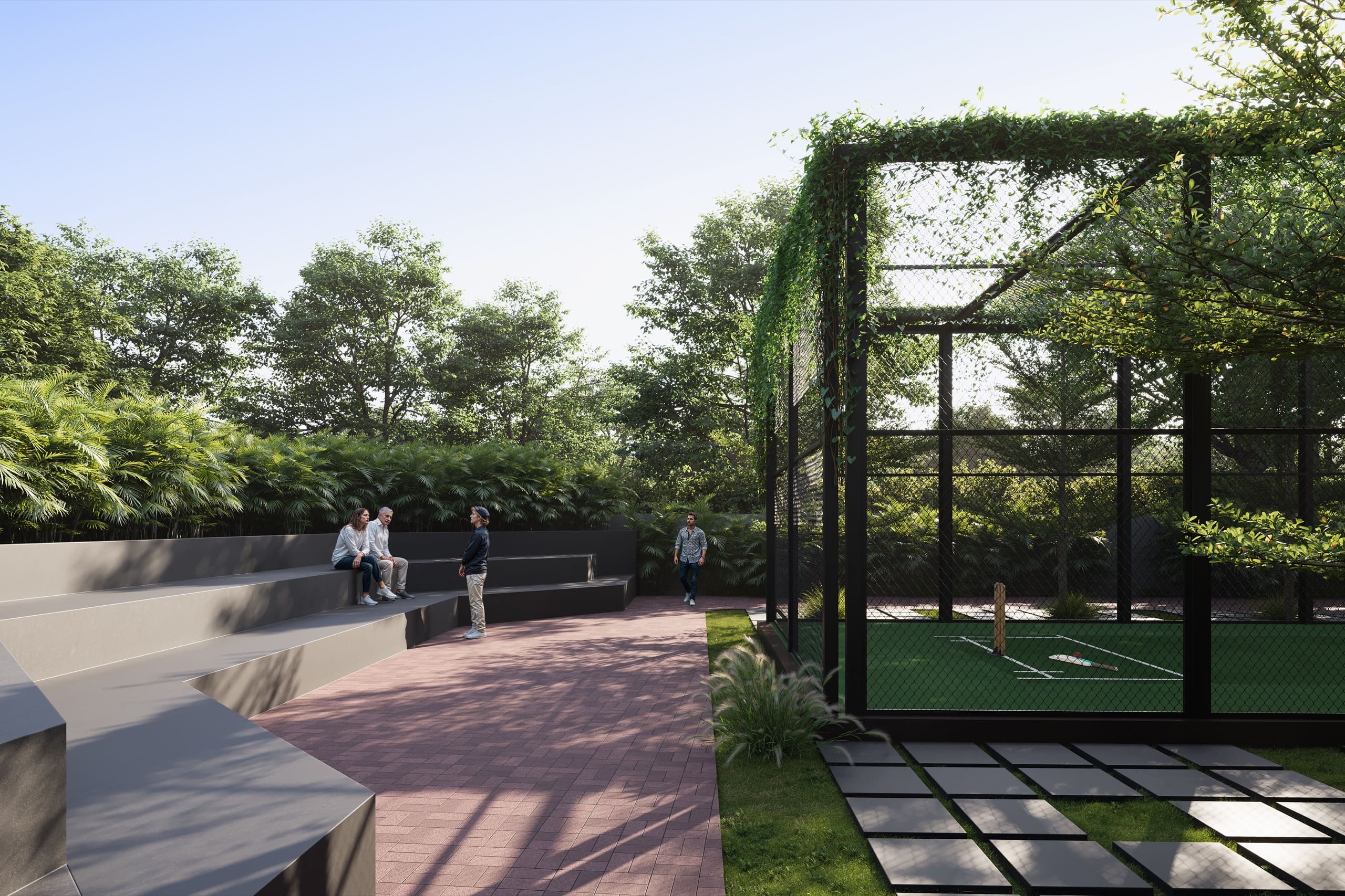 Outdoor recreation space within Anahata Villas